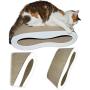 Premium Cat Scratcher Lounge Bed - White Acrylic