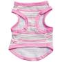 Ollypet Pink Shirt for Small Pets Dog Clothes Striped Tank Top Cotton Summer Apparel Chihuahua
