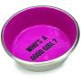 Proselect Chitchat Stainless Steel Dog Bowl