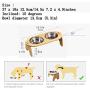 Elevated Double Cat Dog Bowls, Pet Food Water Bowl with 15°Tilted Raised, Pet Feeding Stainless Steel Bowl for Cats and Dogs- Include 2 Stainless Steel Bowls,Improve Digestion