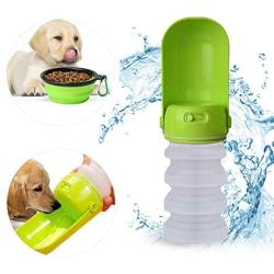 VNFOX Foldable Water Bottle for Dogs,Dog Travel Water Bottle,Portable Pet Water Bottle with Collapsing Bowl for Travel, Walking, Hiking Outdoor Activities