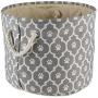 Bone Dry 6192 Pet Storage Collection Lattice Paw Print, Large Round, Gray