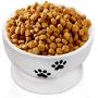 Ceramic Raised Cat Bowls, Elevated Food Bowls or Water Bowls, Cat Food Bowls，Stress Free, Backflow Prevention, Ceramic Cat Water Bowl No-Spill