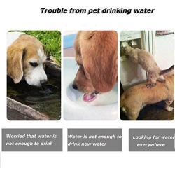 DFVV Pet Water Dispenser Smart Pet Drinking Fountain Water Fountain, Cat Dog Drinking Water Fountain Drinking Water Dispenser Healthy Cat Waterfall Volume: 2.36L Live Spring Drinker Pet Feeder
