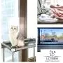 Lcybem Cat Hammocks for Window - Seat Suction Cups Space Saving Cat Bed, Pet Resting Seat Safety Cat Window Perch for Large Cats, Providing All Around 360° Sunbath for Indoor, Weighted up to 33lbs Lcybem Cat Hammocks for Window - Seat Suction Cups Space Saving Cat Bed, Pet Resting Seat Safety Cat Window Perch for Large Cats, Providing All Around 360° Sunbath for Indoor, Weighted up to 33lbs