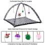 PETMAKER Cat Activity Center- Interactive Play Area Station for Cats, Kittens with Fleece Mat, Hanging Toys, Foldable Design for Exercise, Napping