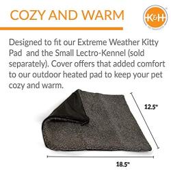 K&H PET PRODUCTS Extreme Weather Kitty Pad Deluxe Cover Gray 12.5'' x 18.5'' x 0.25''