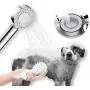 AMEMEWA Pet Shower Sprayer Attachment Set, Automatic Bubble Sprayer Sink Hose Dog Bath Baby Shower with Massager Brush Adaptor 100 inch Hose AMEMEWA Pet Shower Sprayer Attachment Set, Automatic Bubble Sprayer Sink Hose Dog Bath Baby Shower with Massager Brush Adaptor 100 inch Hose