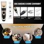 Petilleur Rechargeable Pet Hair Grooming Clippers for Cats and Dogs with Replaceable Ceramic Head, Pet Grooming Kit with Hair Scissor,Professional Electric Pet Clipper,Low Noise Pet Hair Trimmer