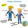 FUZZU All About Donald Duo: Classic & Special Edition Donald Political Parody Dog Toys – Medium 12” Size Toy