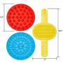 Kanix Pups Dog Lick Pad and Dog Grooming Brush Bundle, Dog Lick Mat |Includes Two| and Bath Brush for Dogs and Puppies, Reusable and Washable Silicone Dog and Puppy Training Kit