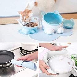 Placemat for Dog Pet Cat Anti-Slip Silicone Bowl Mats Waterproof Cute Cloud Pattern Easy Clean Food Grade Feeding Placemat