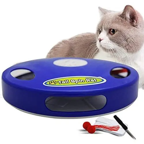 Buyter Electric Vocal Funny Cat Turntable Automatic Multi-Position Pet Tail Spin Rat Toys Buyter Electric Vocal Funny Cat Turntable Automatic Multi-Position Pet Tail Spin Rat Toys