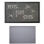 Gorilla Grip Doormat and Pet Feeding Placemat, Doormat is Size 47x35 in Gray Stone Paws Pattern, Pet Feeding Mat is Size 18.5x11.5 in Gray, Great for Messes from Dogs and Cats, 2 Item Pet Bundle