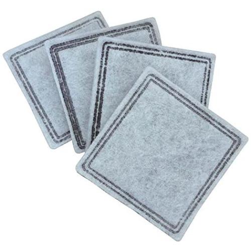 PetSafe Drinkwell Replacement Active Carbon Filter for Stream and Cube Drinking Fountains - Organic (Pack of 4)