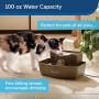 PetSafe Drinkwell Multi-Tier Cat and Dog Drinking Fountain, 100 Oz Capacity Automatic Water Dispenser for Pets, Fresh Free-Flowing Stream, Easy to Clean Hygienic Durable Material, Filters Included