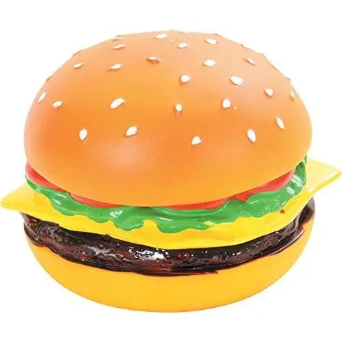 Zolux Vinyl Hamburger Dog Toy 8 x 8 x 6.5 cm