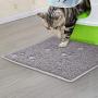 July miracle Pet Food Mat, Dog cat Nonslip Feeding Tray, Gray