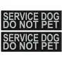 Doggie Stylz Set of 2 Reflective Service Dog DO NOT PET Removable Patches with Hook Backing for Working Dog Harnesses & Vests. Durable and Interchangeable - Comes in 3 Sizes Small, Medium and Large Doggie Stylz Set of 2 Reflective Service Dog DO NOT PET Removable Patches with Hook Backing for Working Dog Harnesses & Vests. Durable and Interchangeable - Comes in 3 Sizes Small, Medium and Large