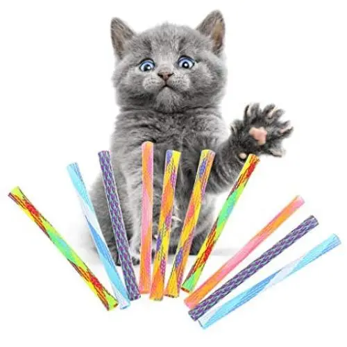 avbxcuecc 10Pcs Pet Cat Spring Interactive Toys Durable Gauge Plastic Kitten Chewing Playing Toy Random Color avbxcuecc 10Pcs Pet Cat Spring Interactive Toys Durable Gauge Plastic Kitten Chewing Playing Toy Random Color