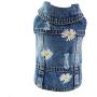 Pet Clothes Denim Dog Costume Summer Cowboy Vest Daisy Shirt Jeans Jacket Puppy Clothing for Chihuahua Yorkies