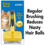 barkOutfitters Cat Slicker Brush, Quick Self-Cleaning Pro Quality Grooming Comb for Cats