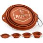 Ruff Products BarkBowl (Burnt Orange, 800ml) - Collapsible Dog Bowl
