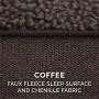 Furhaven Pet Dog Bed - Cooling Gel Memory Foam Faux Fleece and Chenille Soft Woven Traditional Sofa-Style Living Room Couch Pet Bed with Removable Cover for Dogs and Cats
