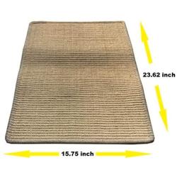 TUKINOTORI Cat Scratcher Mat,Natural Sisal Rope Cat Scratching Carpet Pad,Floor Scratching Rug