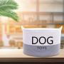 Morezi Cotton Rope Round Dog Toy Basket with Handle, Large Dog bin - Perfect for organizing pet Toys, Blankets, leashes