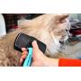 Vets Pride USA Self-Cleaning Slicker Dog Brush for Shedding - Cat and Dog Grooming Brush Removes Tangled Hair and Loose Undercoat - Easily Remove Hair from Shedding Brush with Press of a Button
