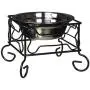 YML 5-Inch Wrought Iron Stand with Single Stainless Steel Feeder Bowl YML 5-Inch Wrought Iron Stand with Single Stainless Steel Feeder Bowl