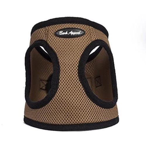 Bark Appeal Step in Non-Choking EZ Wrap Mesh Harness - Caramel Brown