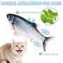 Electric Floppy Fish Cat Toy,Dancing Realistic Flopping Fish Cat Interactive Kicker Fish Toy,Wiggle Fish Catnip Toys for Cats, Motion Kitten Toy,USB Charged (2PCS)