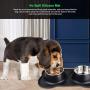 Vesxae Dog Bowls with Silicone Mat, Stainless Steel Pet Bowls for Small Medium Large Sized Dogs, Puppy Bowls (26oz Each) for Food and Water - No Spill Non-Skid Mat
