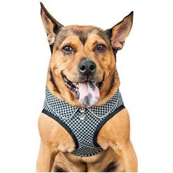 Pet Life Checkerwag Checkered Buttoned Mesh Reversible And Breathable Adjustable Dog Harness