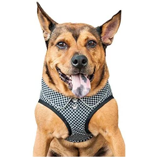 Pet Life Checkerwag Checkered Buttoned Mesh Reversible And Breathable Adjustable Dog Harness