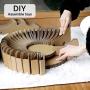 LUCKITTY Cat Scratcher for Indoor Cats Cardboard 2in1 Cat Scratching Pad & Lounge - Durable Cat Scratch Couch Bed with Small Fish Pattern - DIY Splicing Assembly