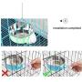ZYYRT Crate Dog Bowl Set Removable Stainless Steel Hanging Cat Cage Bowl Food & Water Feeder Coop Cups for Puppy, Birds, Rats, Guinea Pigs (2 Pack, Blue and Pink)