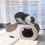 ComSaf Durable Cat Scratcher Cardboard, Corrugated Scratch Pad, Cat Scratcher Lounge with Hole, Furniture Protection, Cat Training Toy, Large Pack of 1