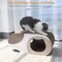 ComSaf Durable Cat Scratcher Cardboard, Corrugated Scratch Pad, Cat Scratcher Lounge with Hole, Furniture Protection, Cat Training Toy, Large Pack of 1 ComSaf Durable Cat Scratcher Cardboard, Corrugated Scratch Pad, Cat Scratcher Lounge with Hole, Furniture Protection, Cat Training Toy, Large Pack of 1