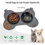 Dog Bowls Slow Feeder Silicone 3 in 1 Small Dog Food Eating Bowl and Water Bowl with Non-Toxic No Choking Healthy Design Bowl Non Skid Spill Proof for Feeding Small Dogs Puppies Cats Pets