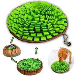 NEECONG Dog Snuffle-Mat Slow-Feeder-Bowl - Simulating Grassland for Boredom, Encourages Natural Foraging Skills for Pet, Treat Indoor Outdoor Stress Relief, Portable and Compact