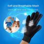 FEMW Pet Grooming Glove - Efficient Pet Hair Remover Mitts - Pet Massage Gloves - Gentle Deshedding Brush Glove - for Dog Cat Horse with Long & Short Fur [Upgrade Version][Left & Right Hand]