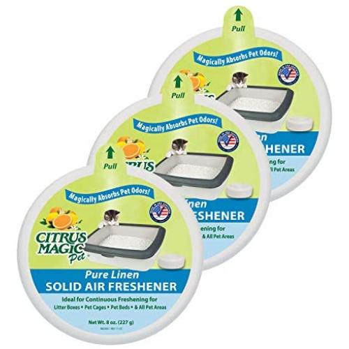 Citrus Magic Pet Odor Absorbing Solid Air Freshener, Pack of 3, 8-Ounces Each