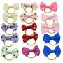 Gigamax(TM) 10pcs/lot Ribbon Pet Dog Hair Bow Small Puppy Rubber Band Hairpin Grooming Accessories