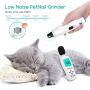 Bonve Pet Dog Nail Grinder, Electric Cat Nail Clippers 2 Speeds 8H Running Time Pet Nail Grinder Paws Trimmer Quiet Smoothing Painless Cordless for Small Medium Large Dogs Cats Pets