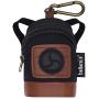 bellerata Poop Bag Holder for Leash with One Free Roll of Compostable Poop Bag, Cute Backpack Shape Dog Poop Bag Dispenser, Canvas with PU Leather & Metal Carabiner Clip