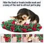 Lepawit Christmas Dog Snuffle Mat Dog Playmat Feeding Mat with Squeaker Training Nosework Blanket Feed Dog Puzzle Toys Encourages Natural Foraging Skills for Stress Release Intelligence Stimulation