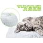 Pecute Cat Bed Plush Round Dog Bed, Pet Calming Donut Cuddler Fluffy Cozy Cat Cushion Bed Warm Sofa Non-Slip, Washable Easy to Clean (21.7'' x 5.9'', Light Grey)